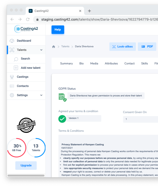Støping database eksempel