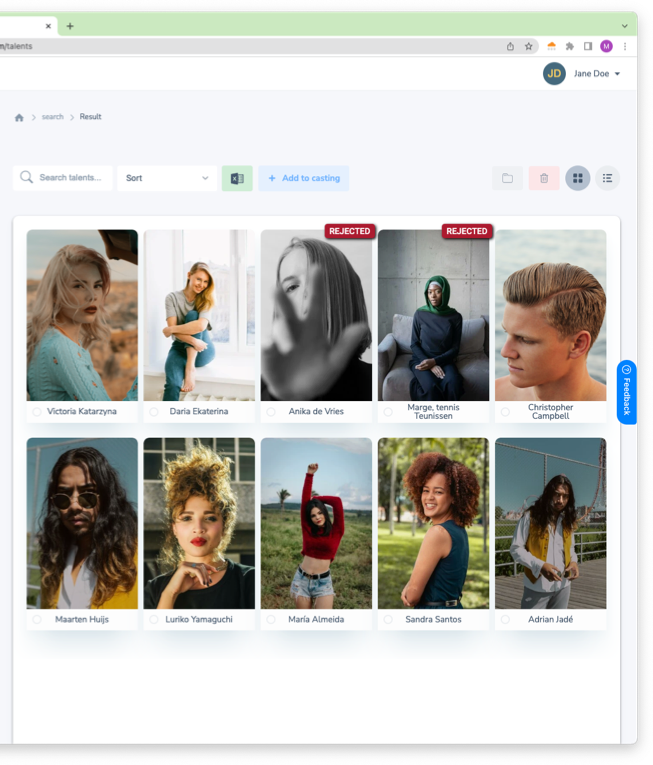 Støping database eksempel