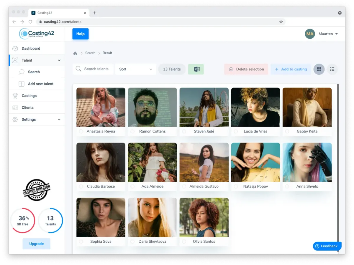 Strumenti per il direttore del casting